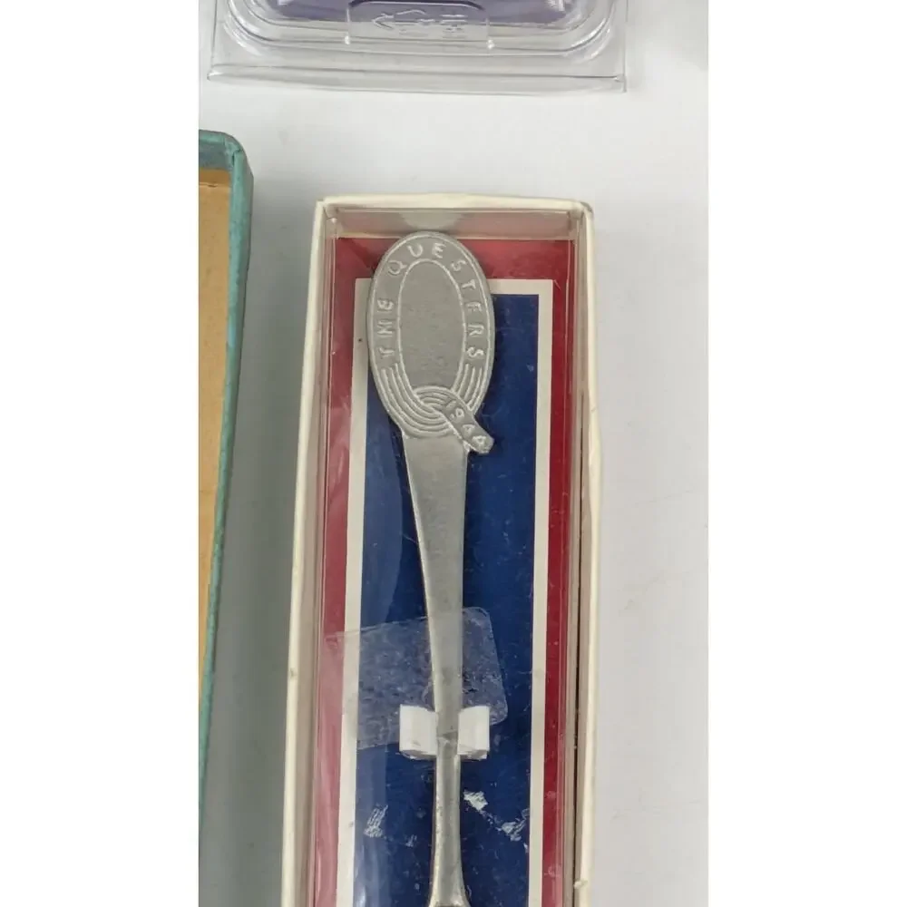 Lot 7 Vtg Souvenir Spoons NASA Space Zodiac Christmas Holiday Cruise EPNS Italy